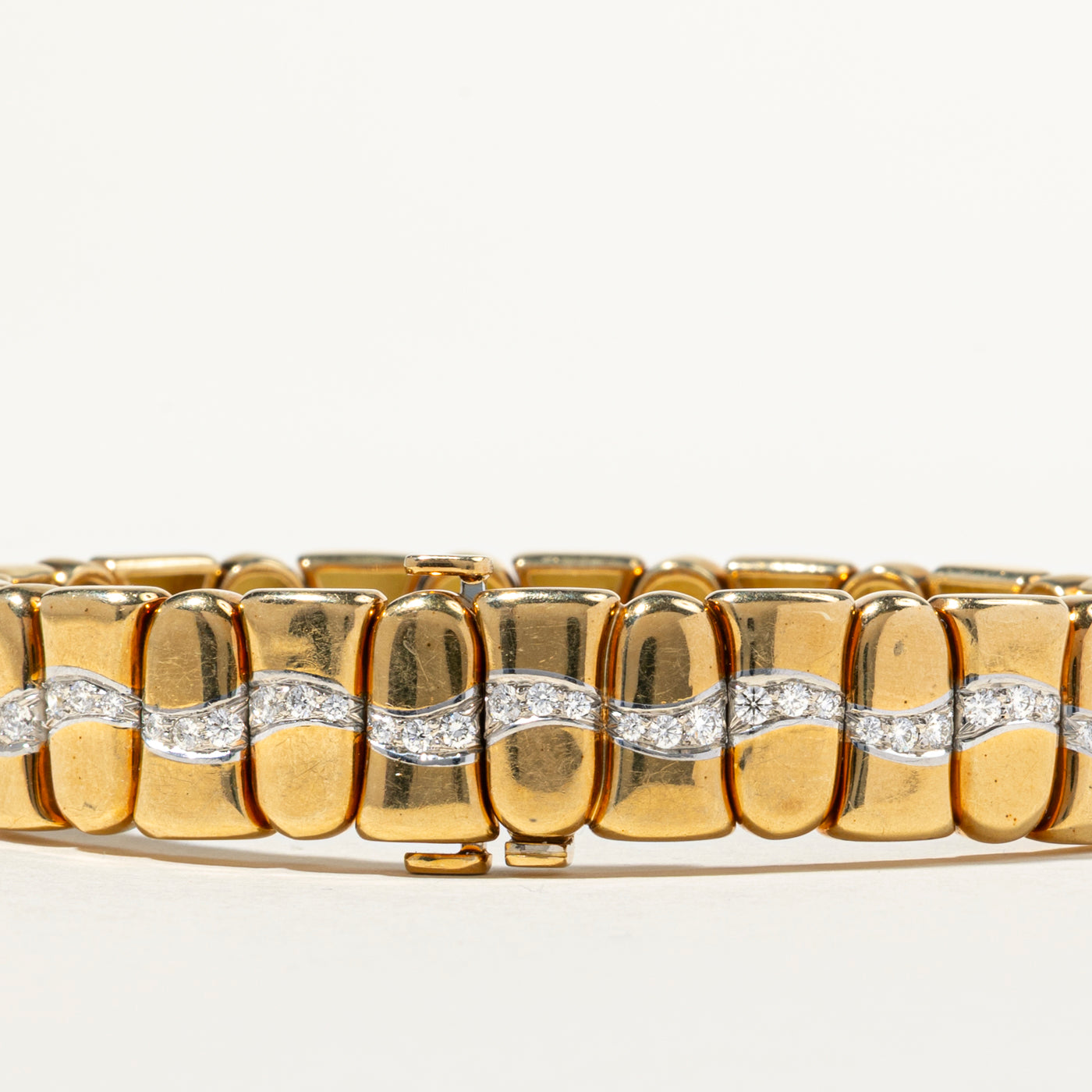 Diamond Wave Chunky Bracelet | 1.68ctw | 7"