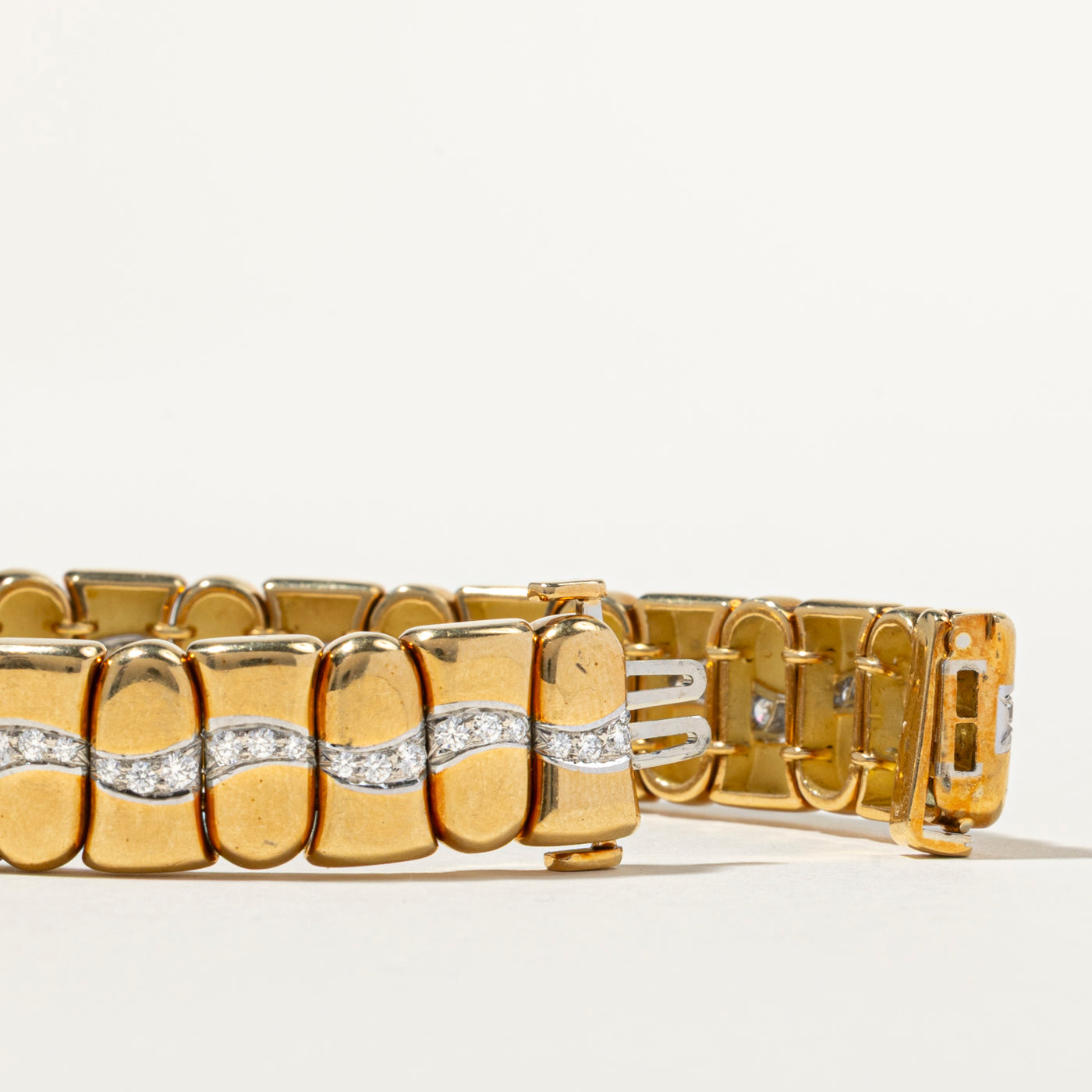 Diamond Wave Chunky Bracelet | 1.68ctw | 7"