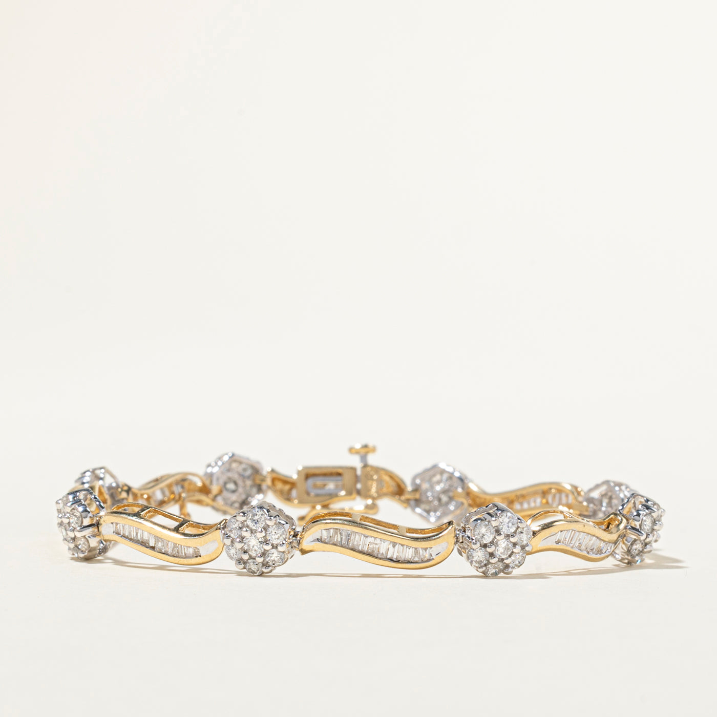 Diamond Cluster Tennis Bracelet | 2.71ctw | 7.5"