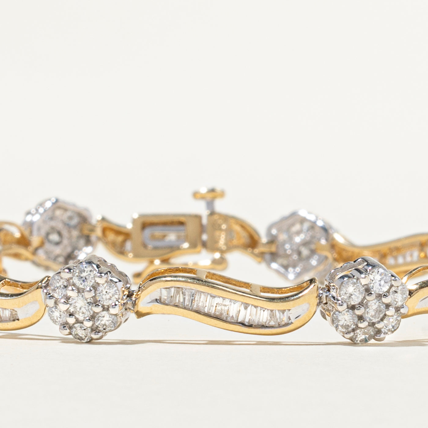 Diamond Cluster Tennis Bracelet | 2.71ctw | 7.5"
