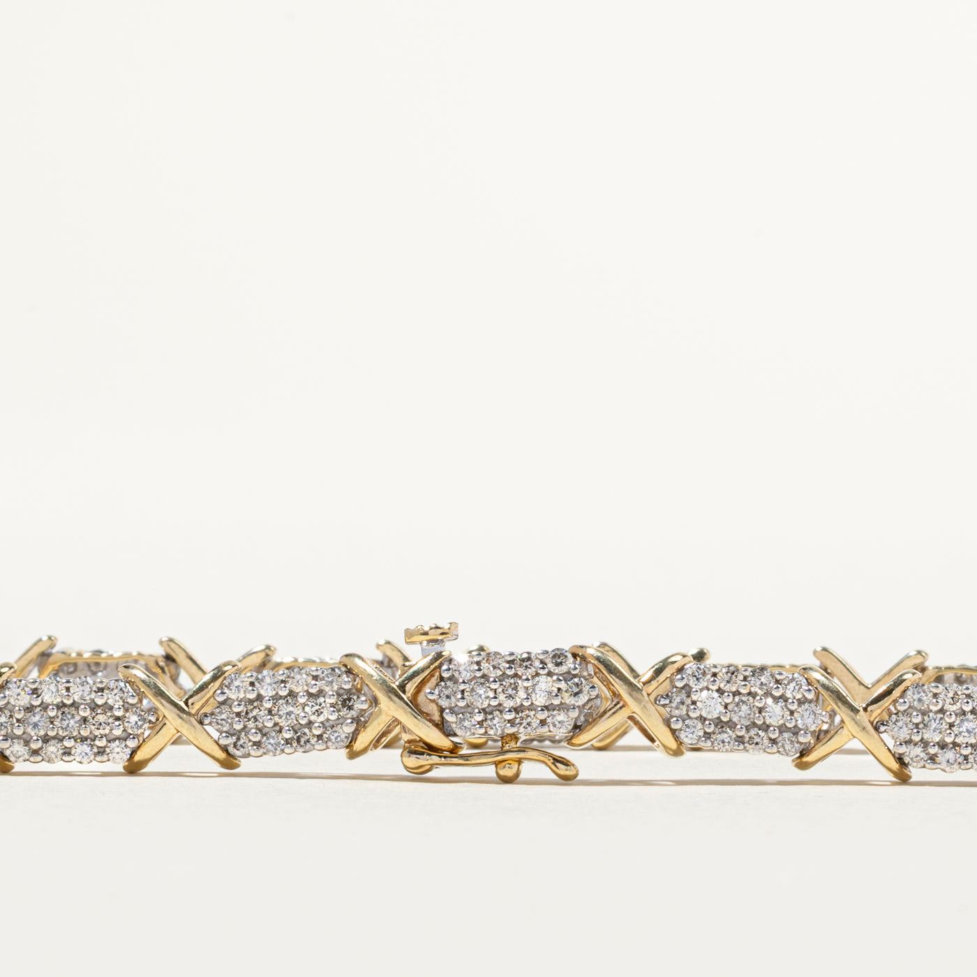 Diamond Cluster X Tennis Bracelet | 2.83ctw | 7.5"