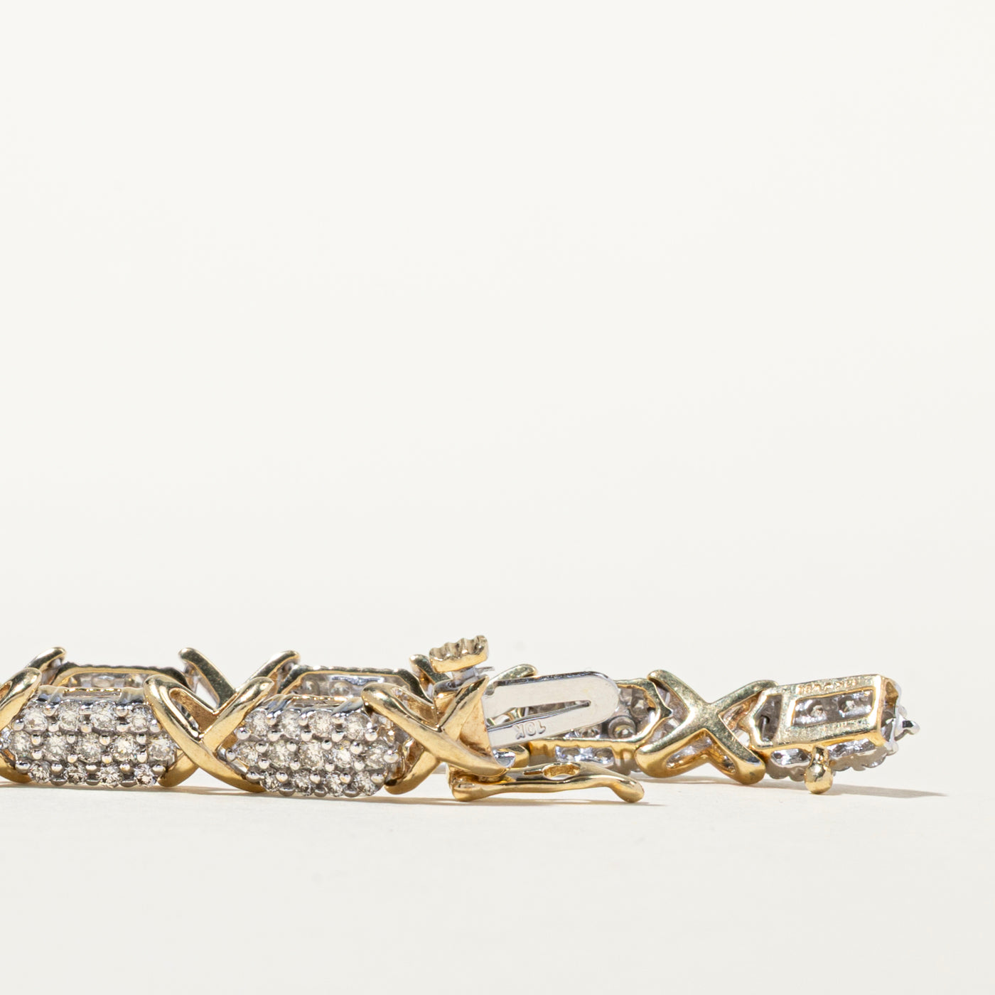 Diamond Cluster X Tennis Bracelet | 2.83ctw | 7.5"