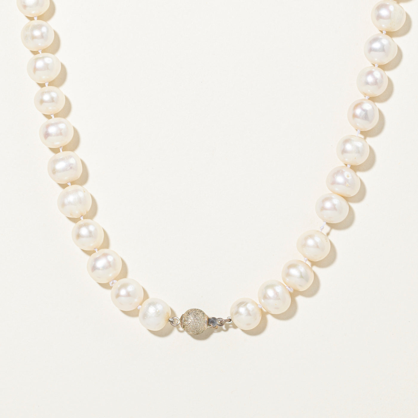 Sterling Silver Pearl Strand Necklace | 17"