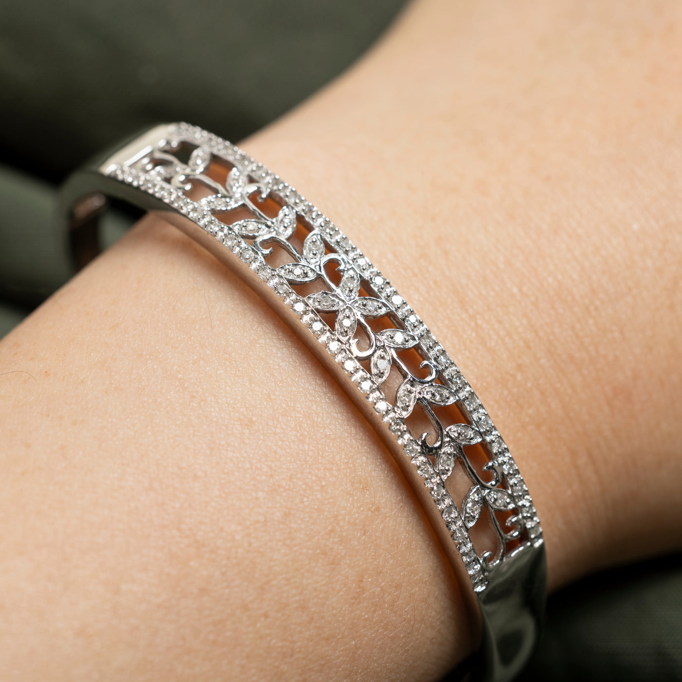 Diamond Vine Openwork Bangle | 0.56ctw | 6.5"