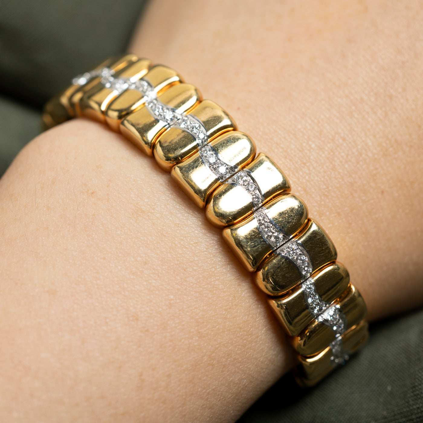 Diamond Wave Chunky Bracelet | 1.68ctw | 7"