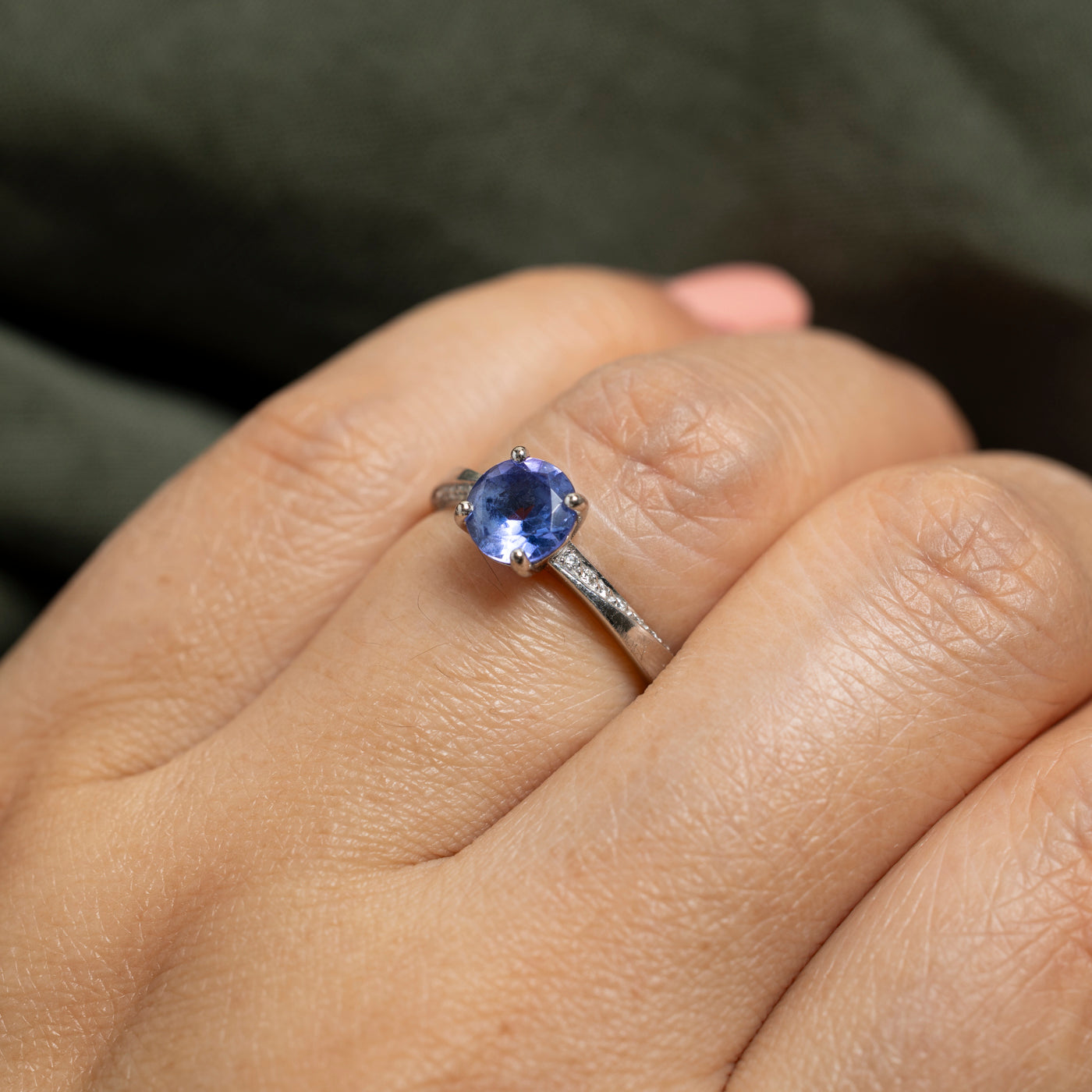 'Jaubalet Paris' Tanzanite & Diamond Ring | 0.60ct , 0.10ctw | SZ 6