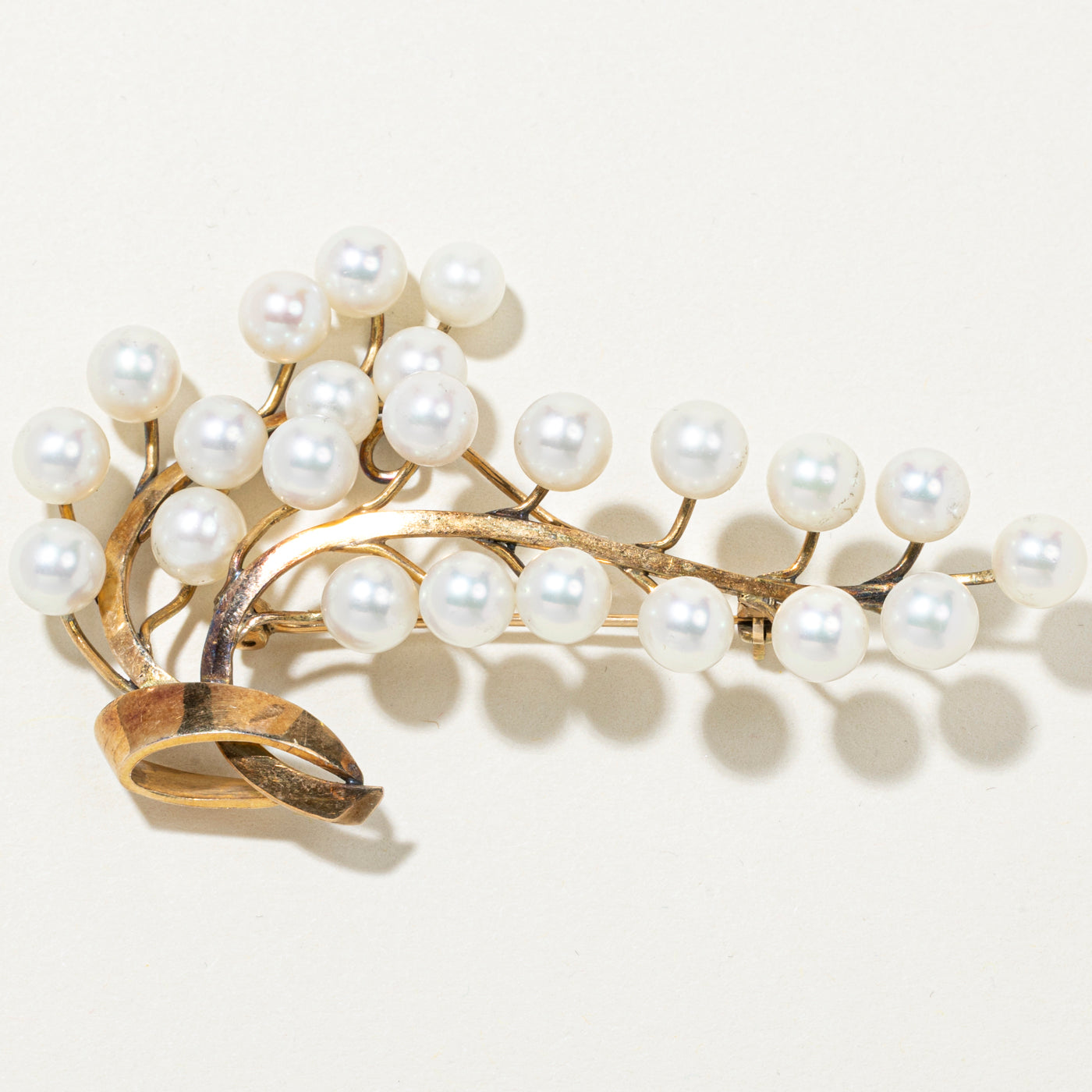 Cultured Pearls Brooch