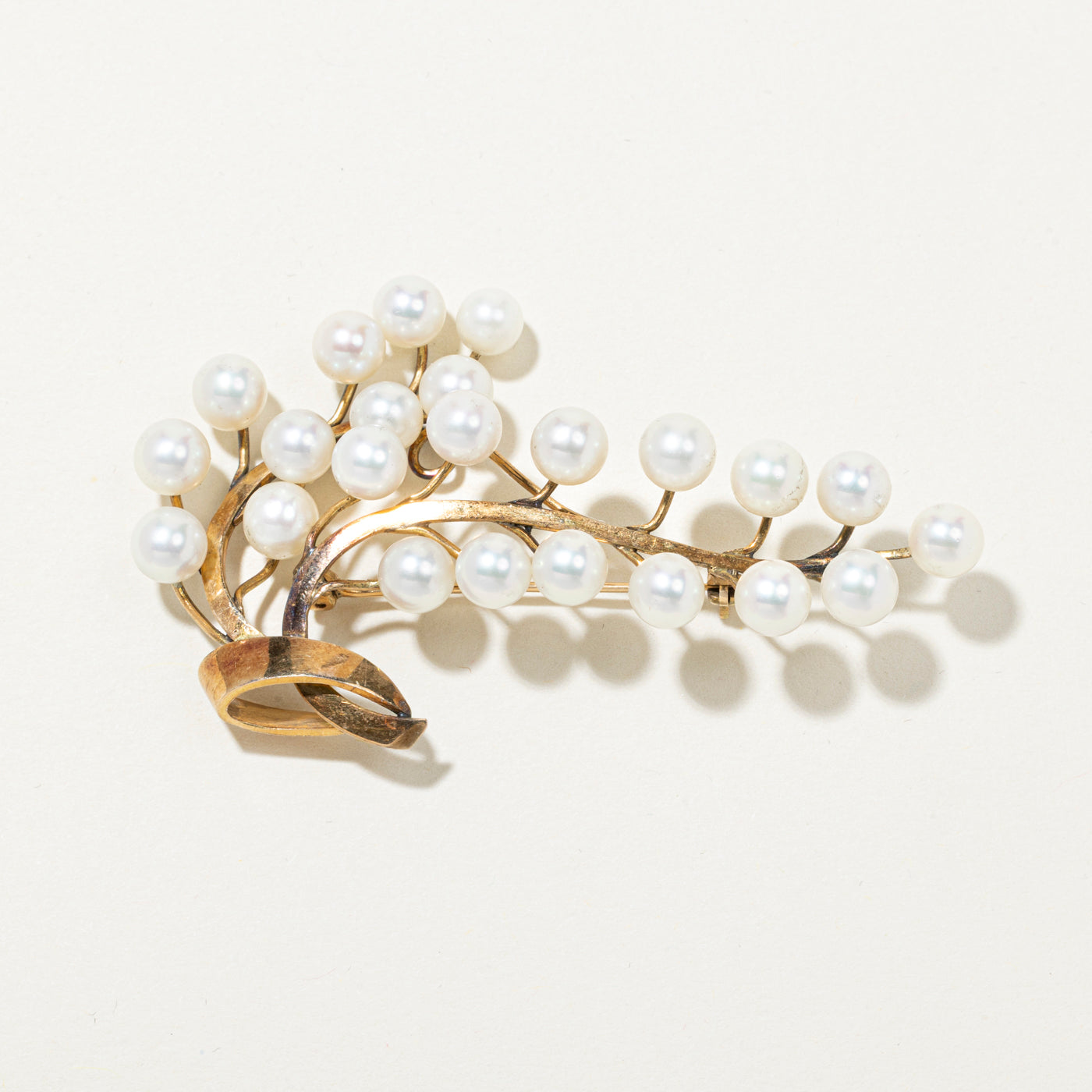 Cultured Pearls Brooch