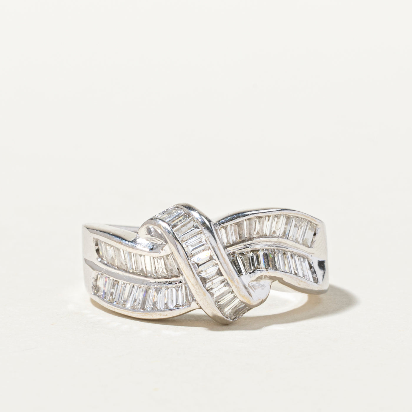 Diamond Cross Over Ring | 1.05ctw | SZ 6.25