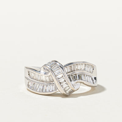 Diamond Cross Over Ring | 1.05ctw | SZ 6.25