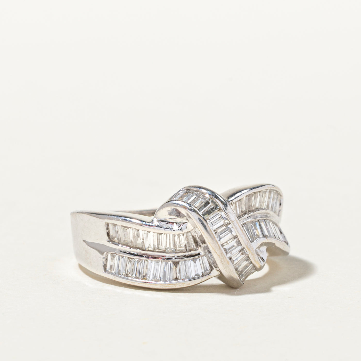 Diamond Cross Over Ring | 1.05ctw | SZ 6.25
