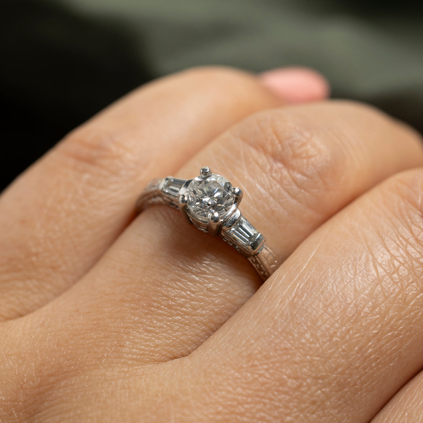 Diamond Accented Engagement Ring | 1.02ctw | SZ 7.5