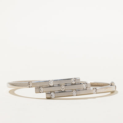 Tension Set Diamond Cuff Bracelet | 1.00ctw | 7.75