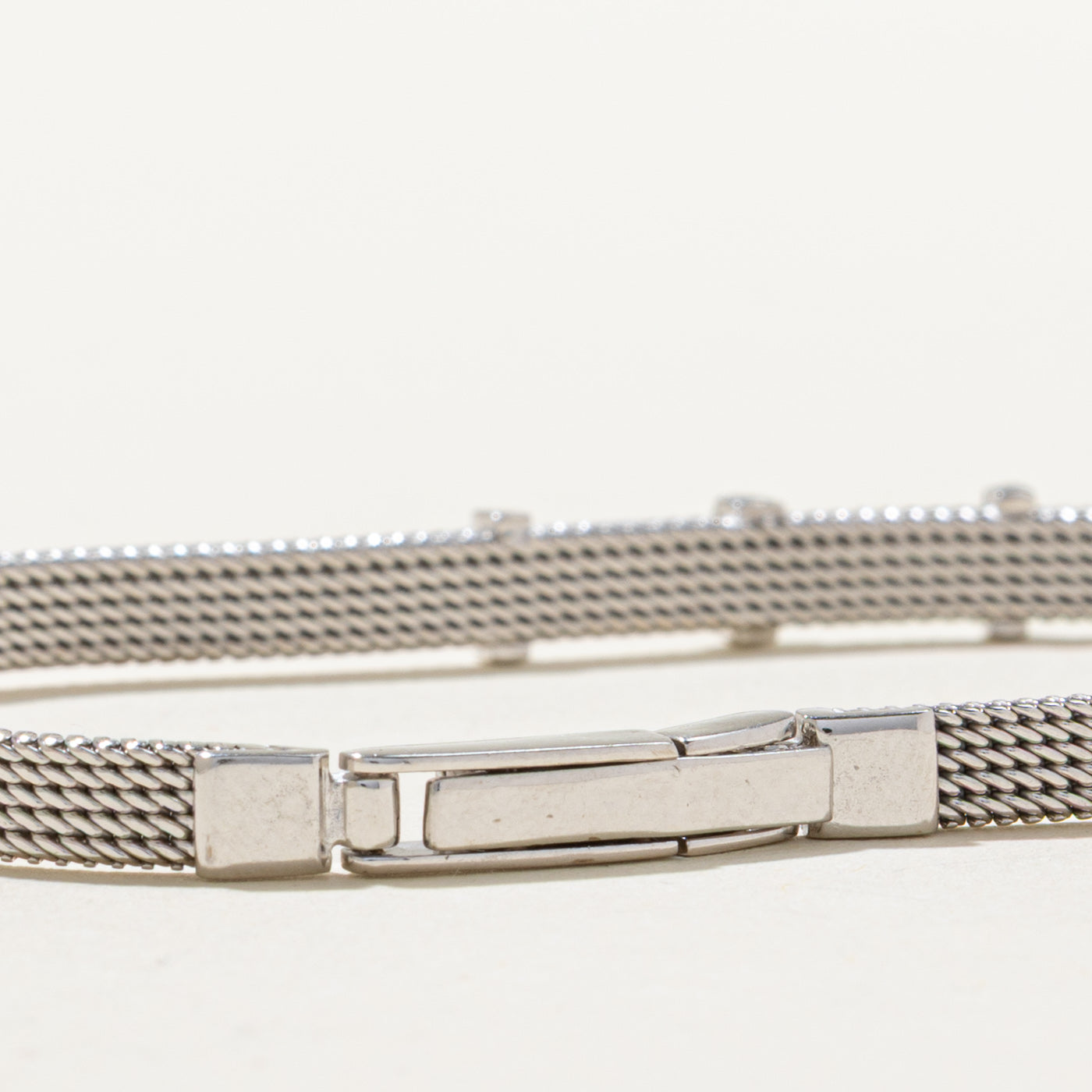 Diamond Rope Textured Strap Bracelet | 0.15ctw | 7.5"