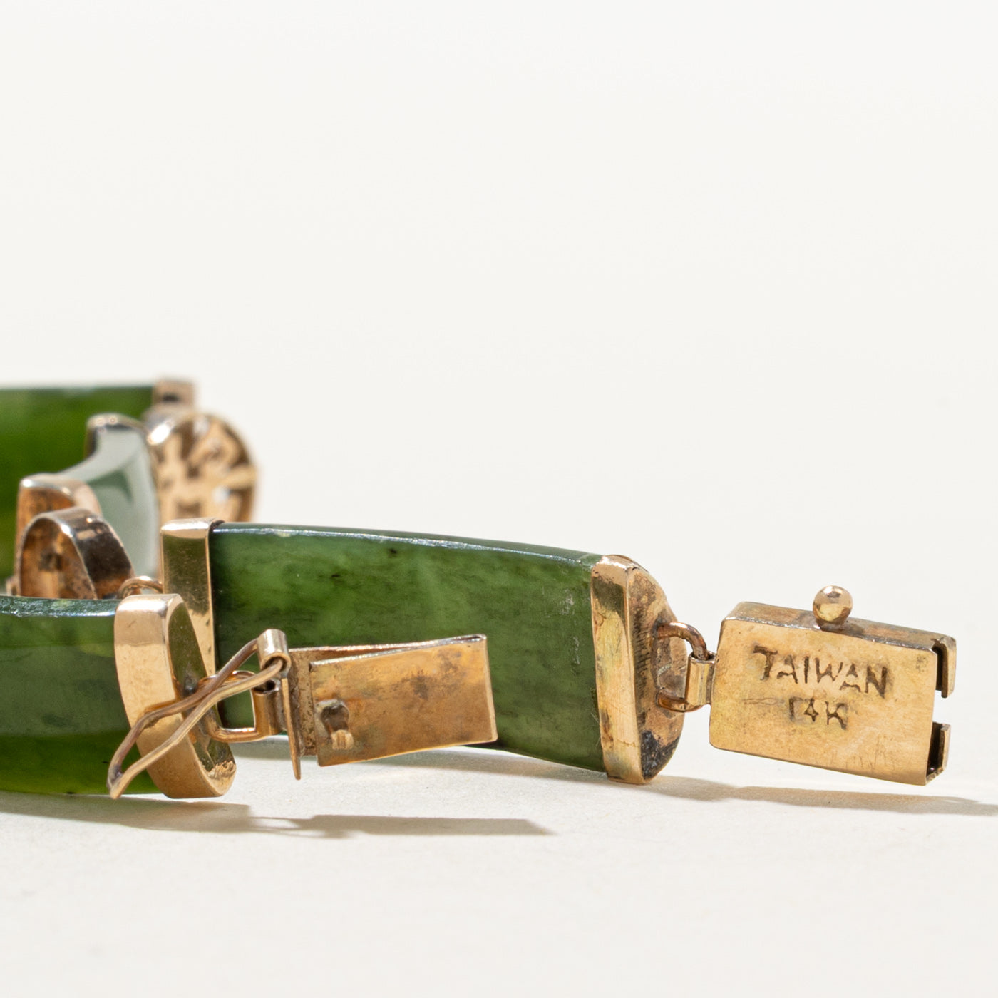 Nephrite Jade & Chinese Character Bracelet | 27.00ctw | 7.5"