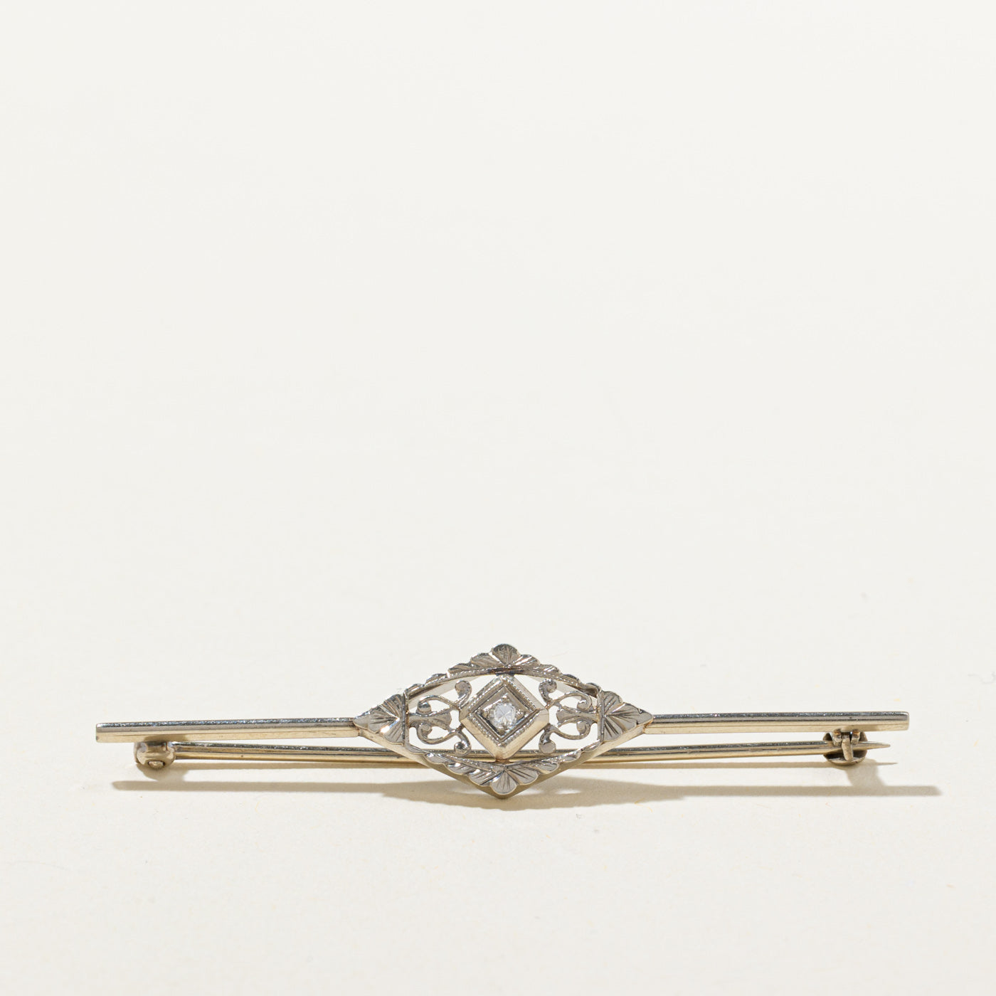 Antique Solitaire Diamond Brooch | 0.03ct