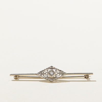 Antique Solitaire Diamond Brooch | 0.03ct