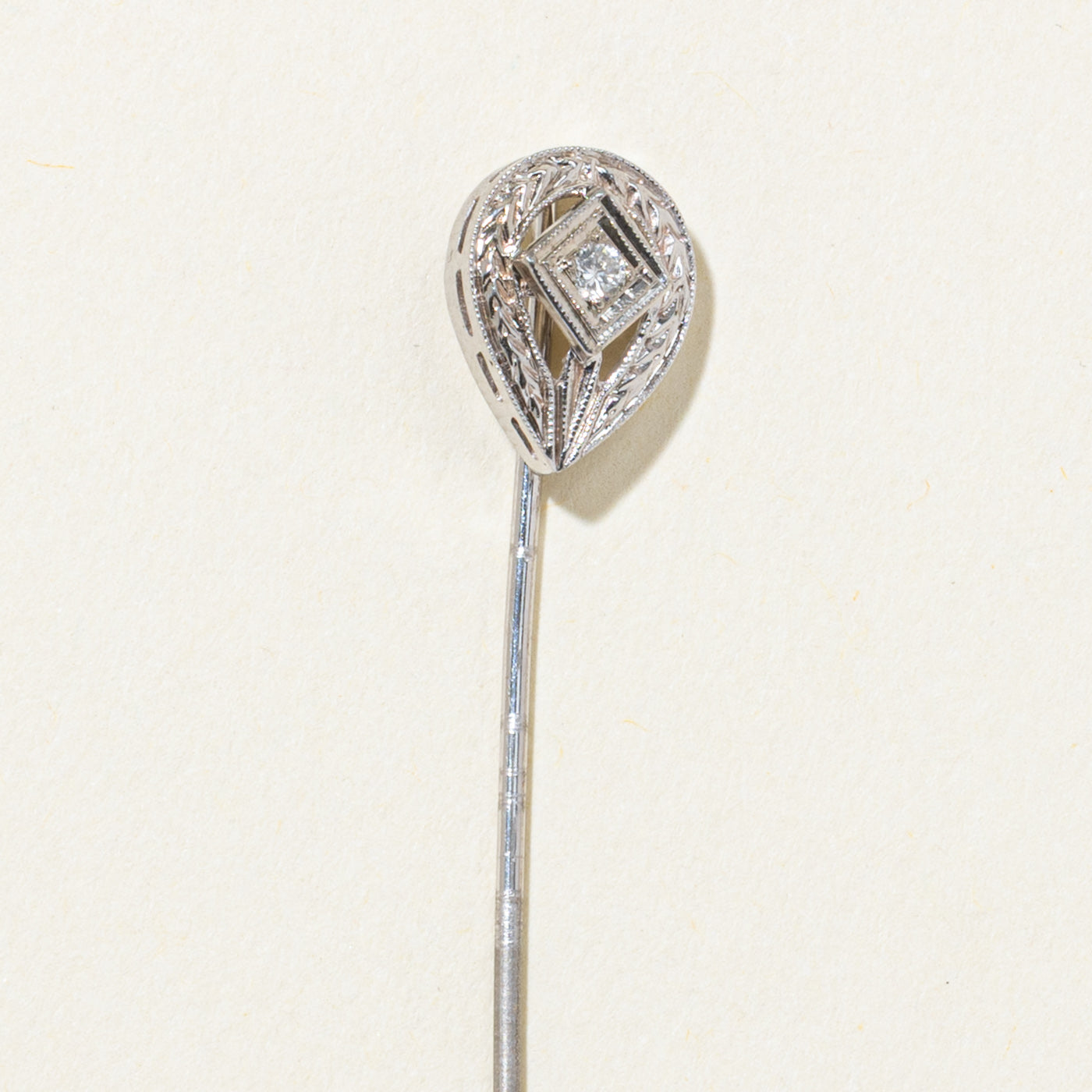 Antique Solitaire Diamond Pin | 0.04ct