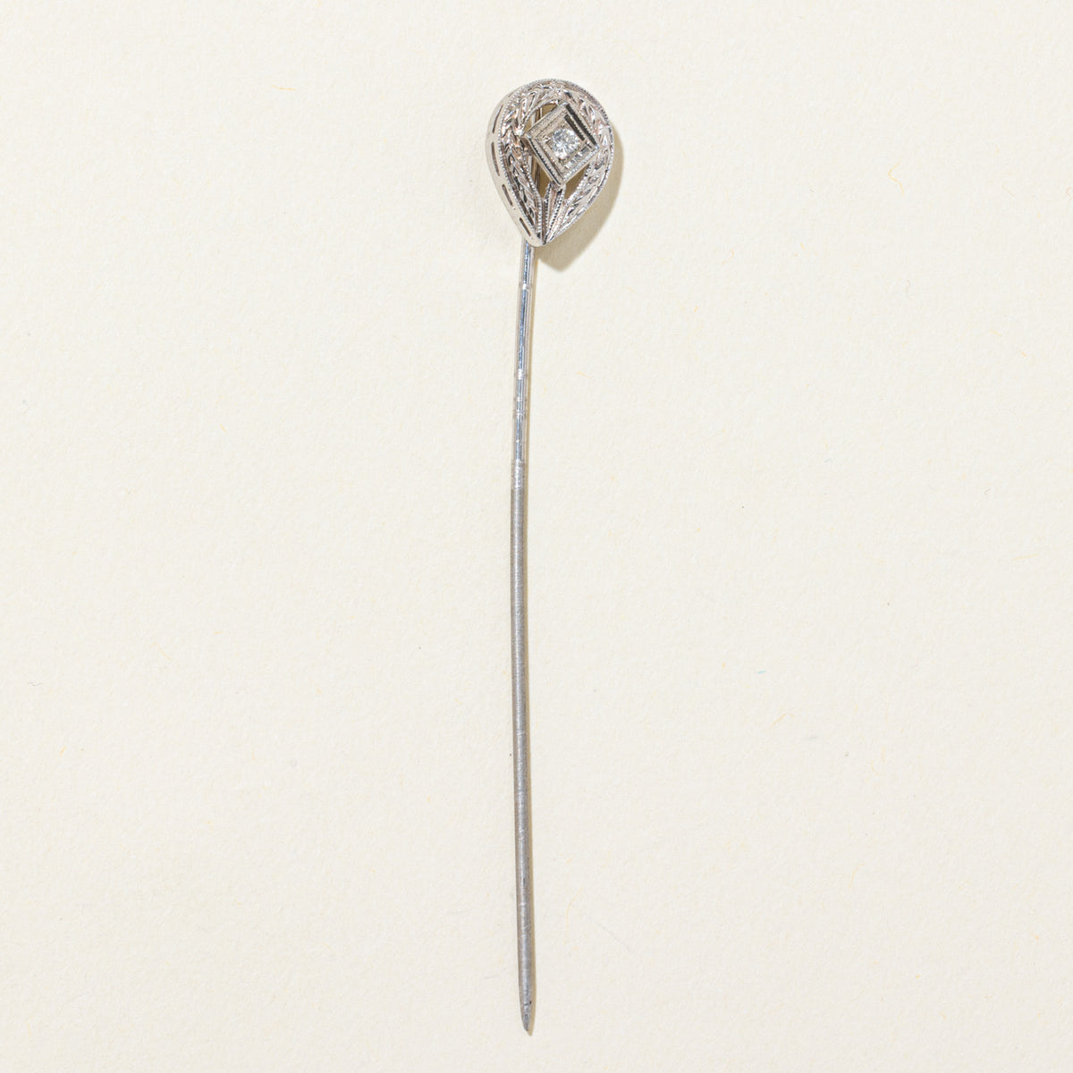 Antique Solitaire Diamond Pin | 0.04ct