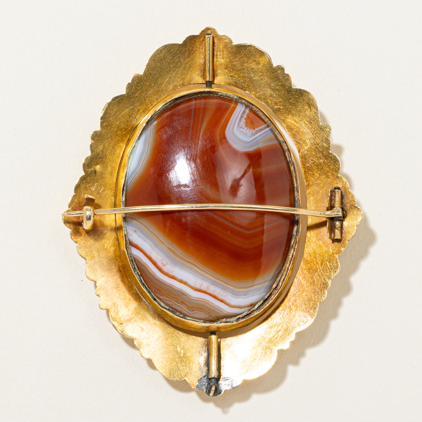 Victorian Banded Agate & Portrait Brooch | 60.00ct
