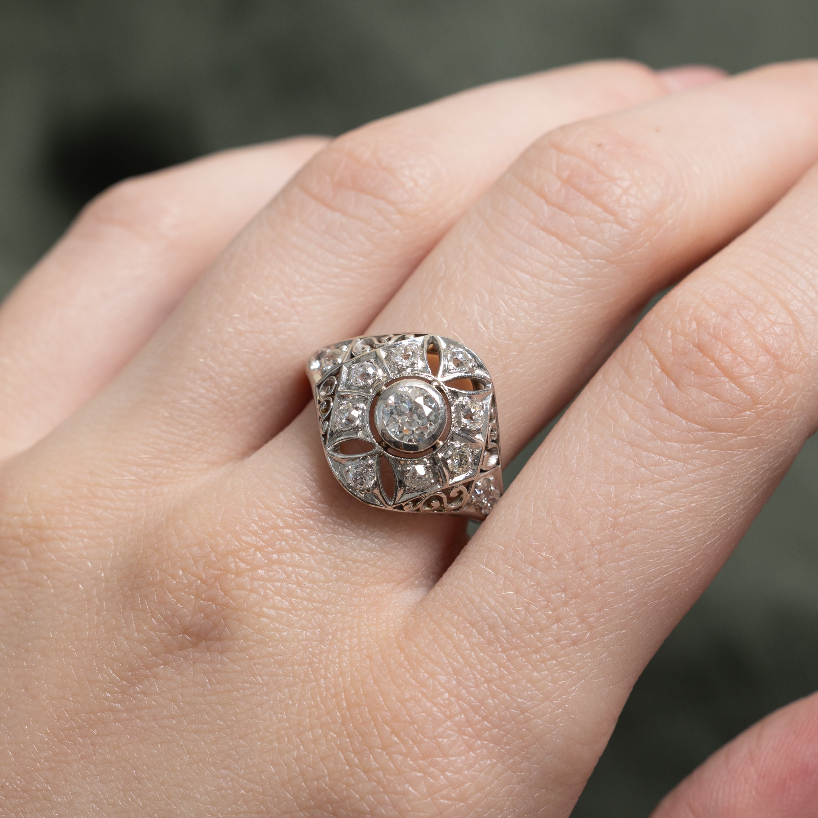 Antique Old European Diamond Engagement Ring | 1.29ctw | SZ 7
