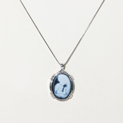 Agate Cameo Pendant Necklace | 3.50ct | 18
