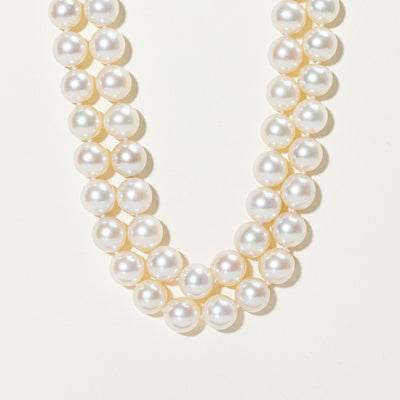 Double Layered Pearl Strand Necklace | 18