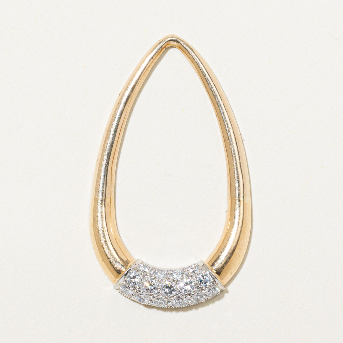 Diamond Open Pear Shaped Pendant | 0.53ctw
