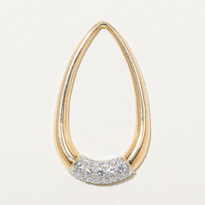 Diamond Open Pear Shaped Pendant | 0.53ctw