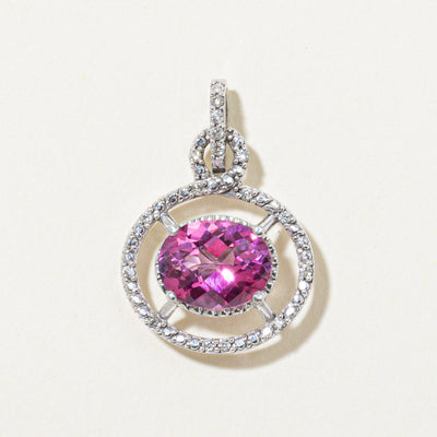 Pink Topaz & Diamond Pendant | 2.50ct, 0.11ctw |