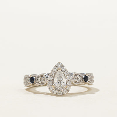 'Vera Wang' Love Collection Diamond & Sapphire Engagement Ring | 0.50ctw, 0.14ctw | SZ 6