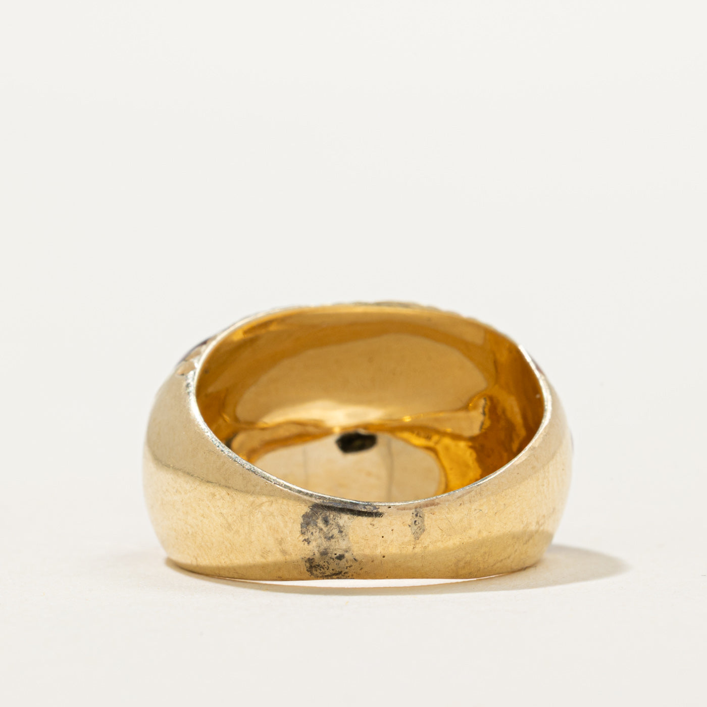 Italian Animal Print Enamel Ring | SZ 7.25