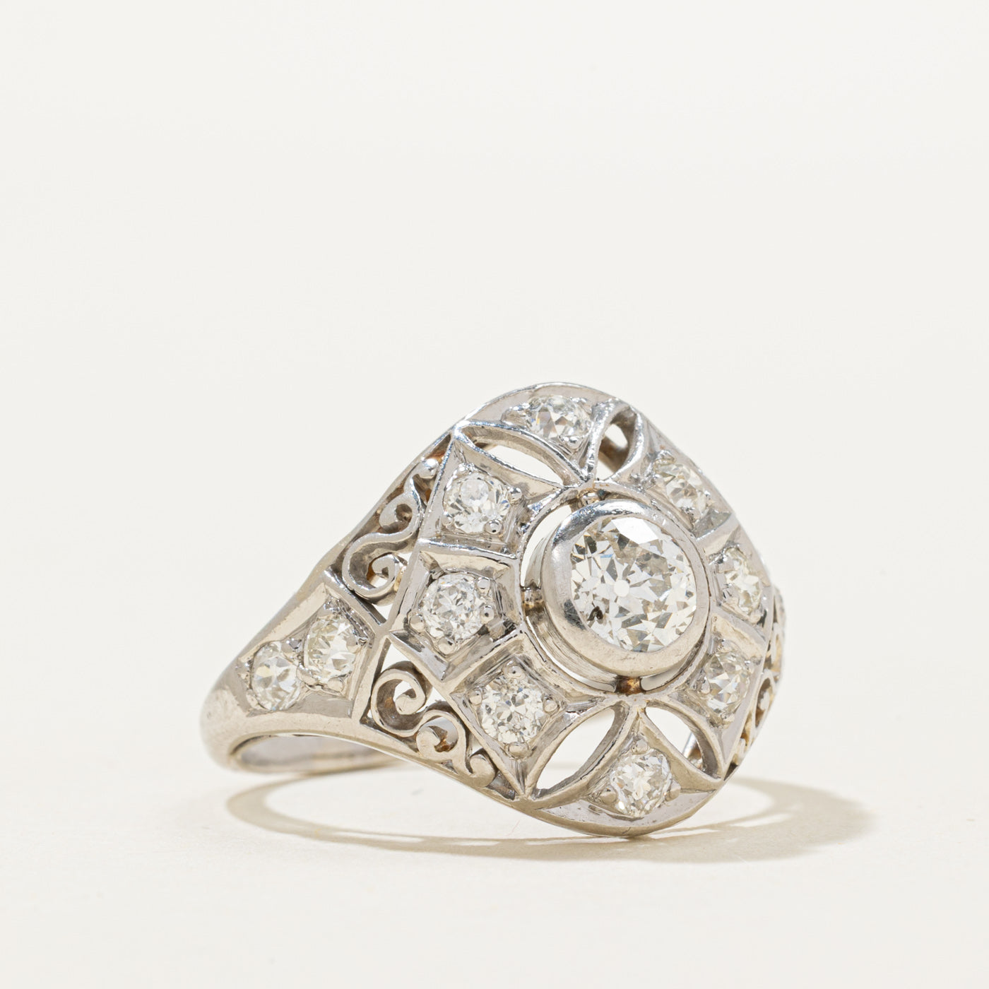 Antique Old European Diamond Engagement Ring | 1.29ctw | SZ 7