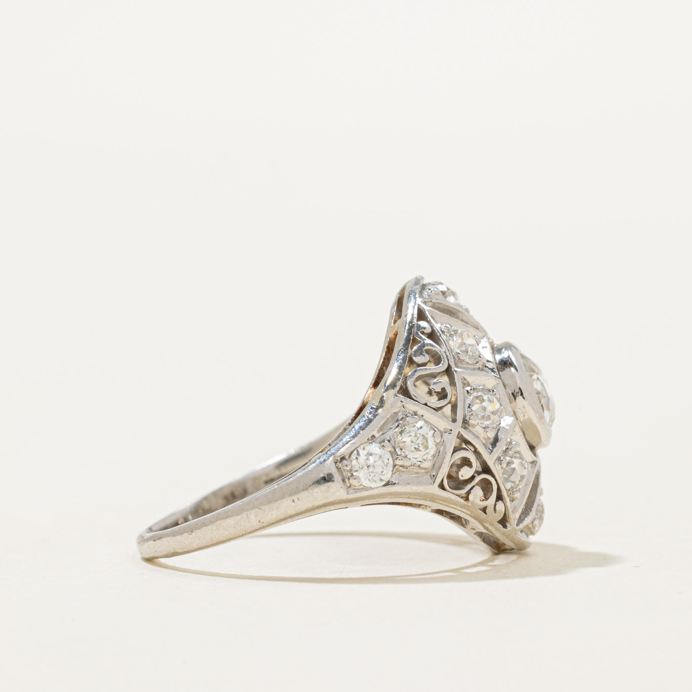 Antique Old European Diamond Engagement Ring | 1.29ctw | SZ 7