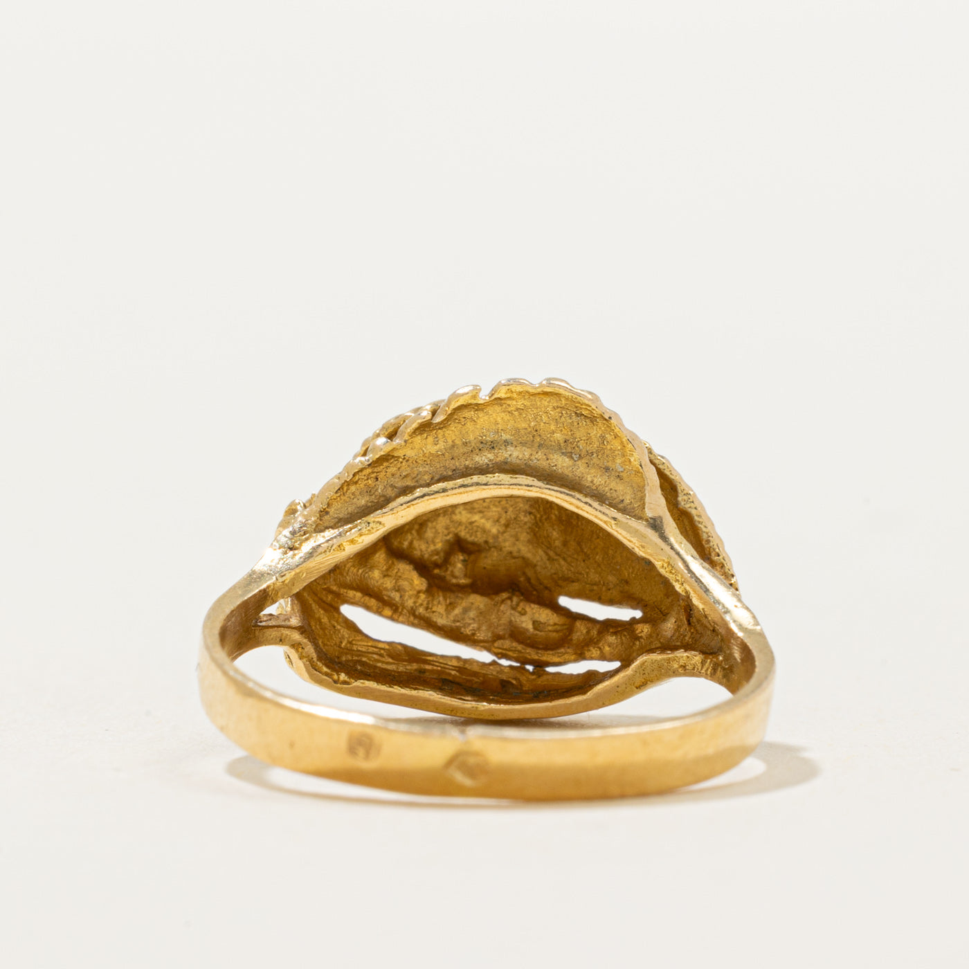 18k Yellow Gold & Enamel Butterfly Ring | SZ 5.25