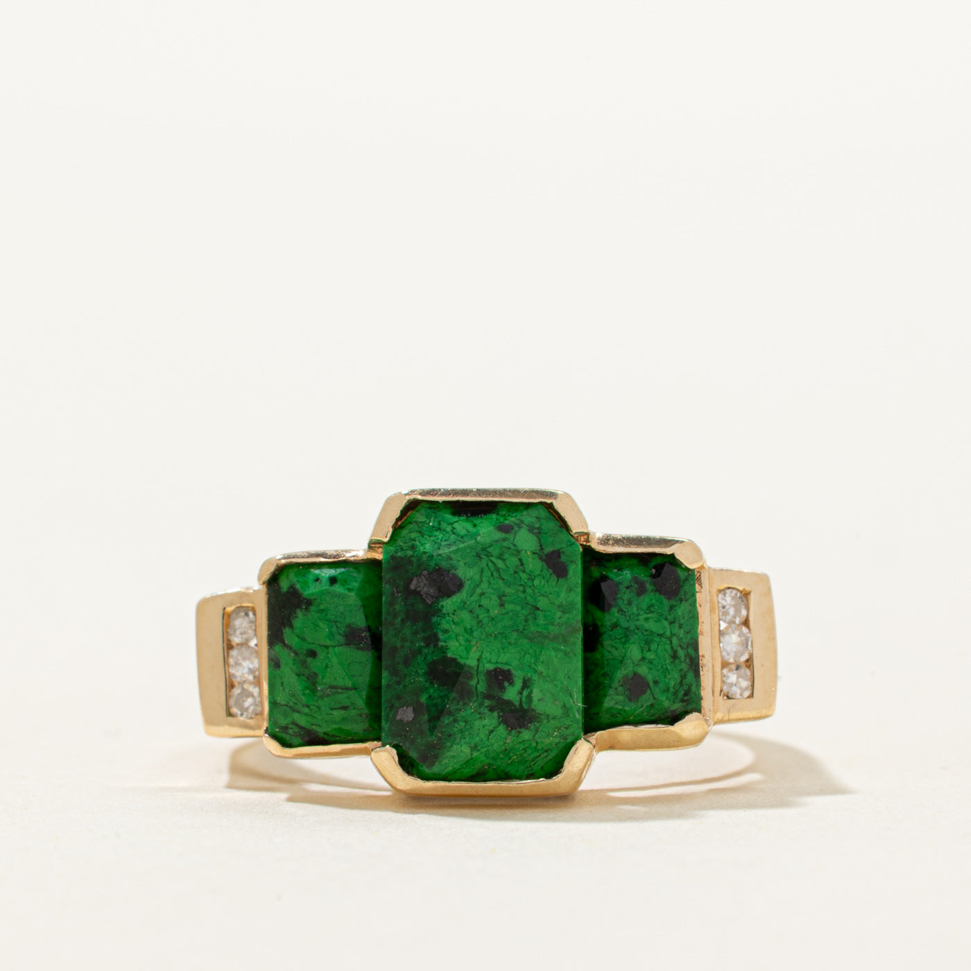 Maw Sit Sit & Diamond Ring | 4.00ctw, 0.04ctw | SZ 8
