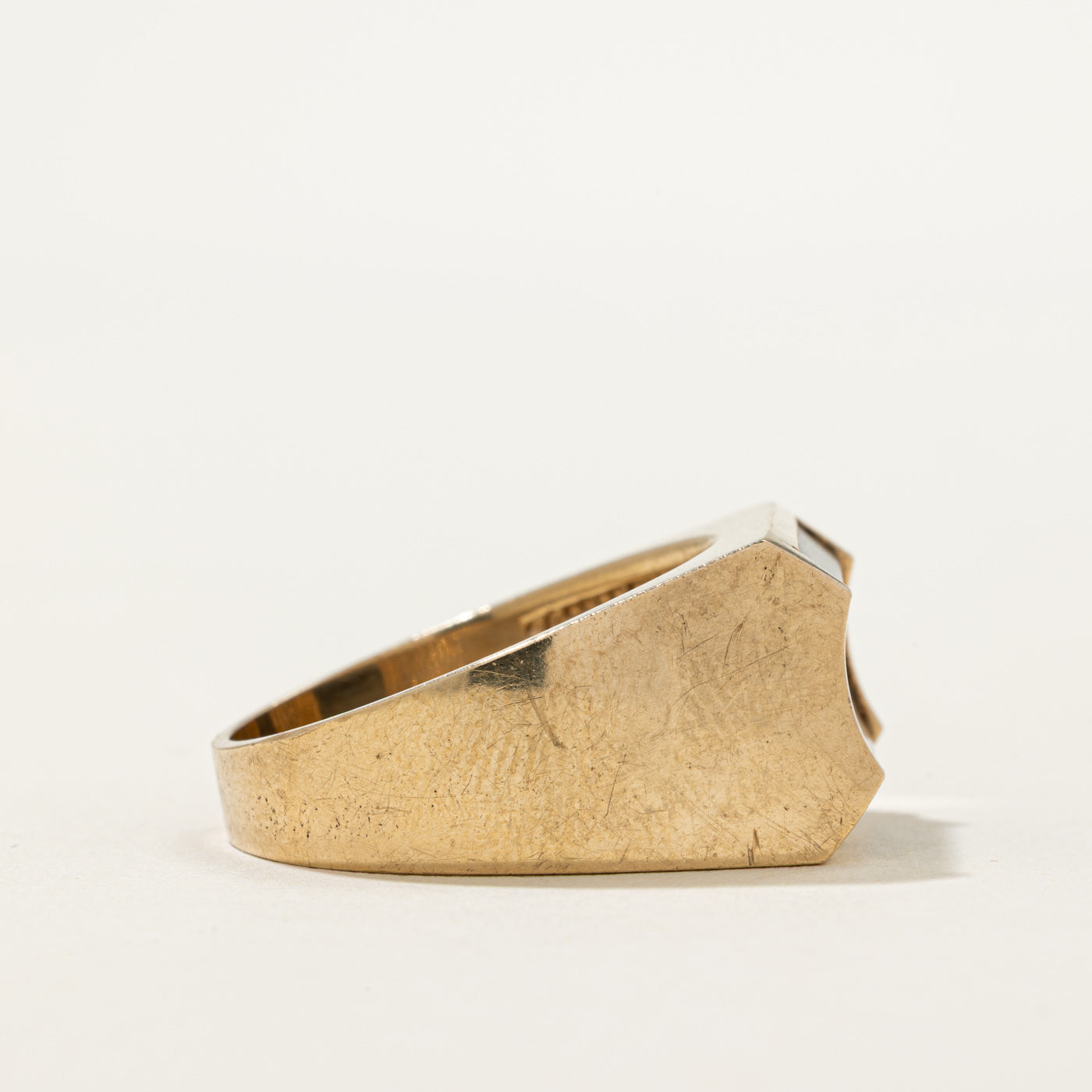 Tigers Eye Quartz Inlay Cocktail Ring | 3.50ct | SZ 11
