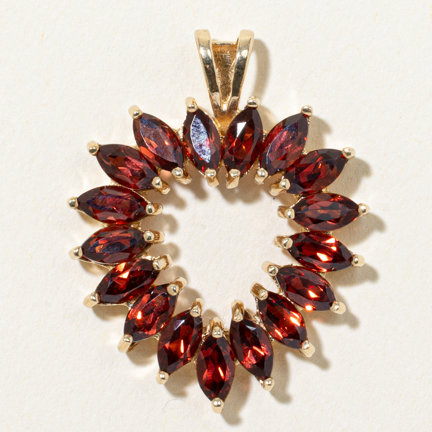 Garnet Heart Pendant | 3.40ctw