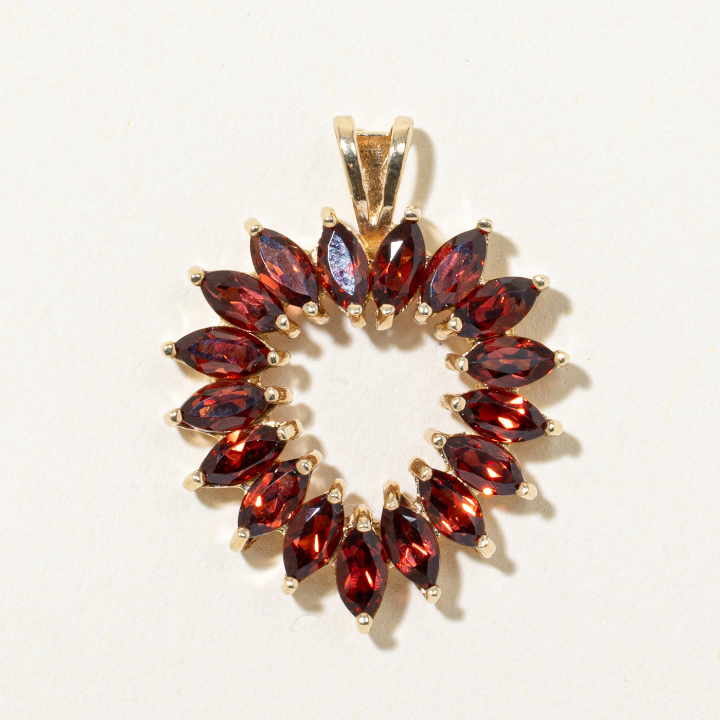 Garnet Heart Pendant | 3.40ctw