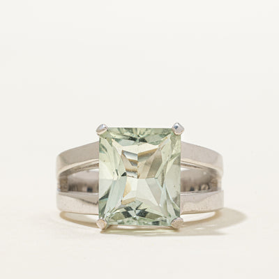 Solitaire Prasiolite Cocktail Ring | 5.70ct | SZ 9