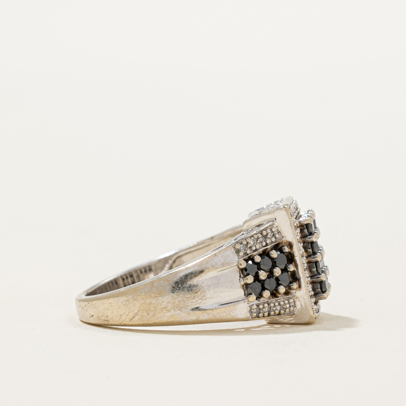 Black & White Diamond Grid Ring | 0.29ctw | SZ 7