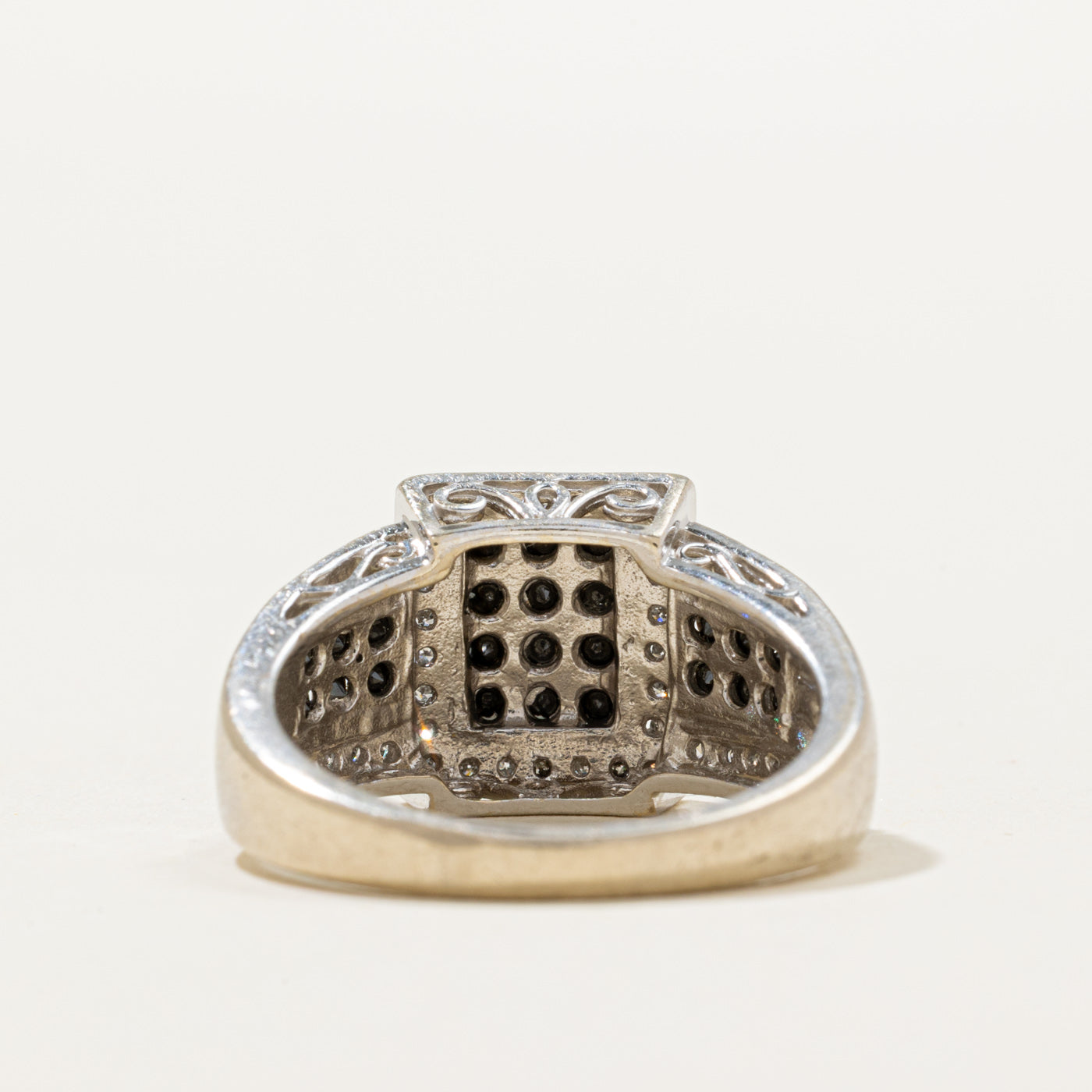 Black & White Diamond Grid Ring | 0.29ctw | SZ 7