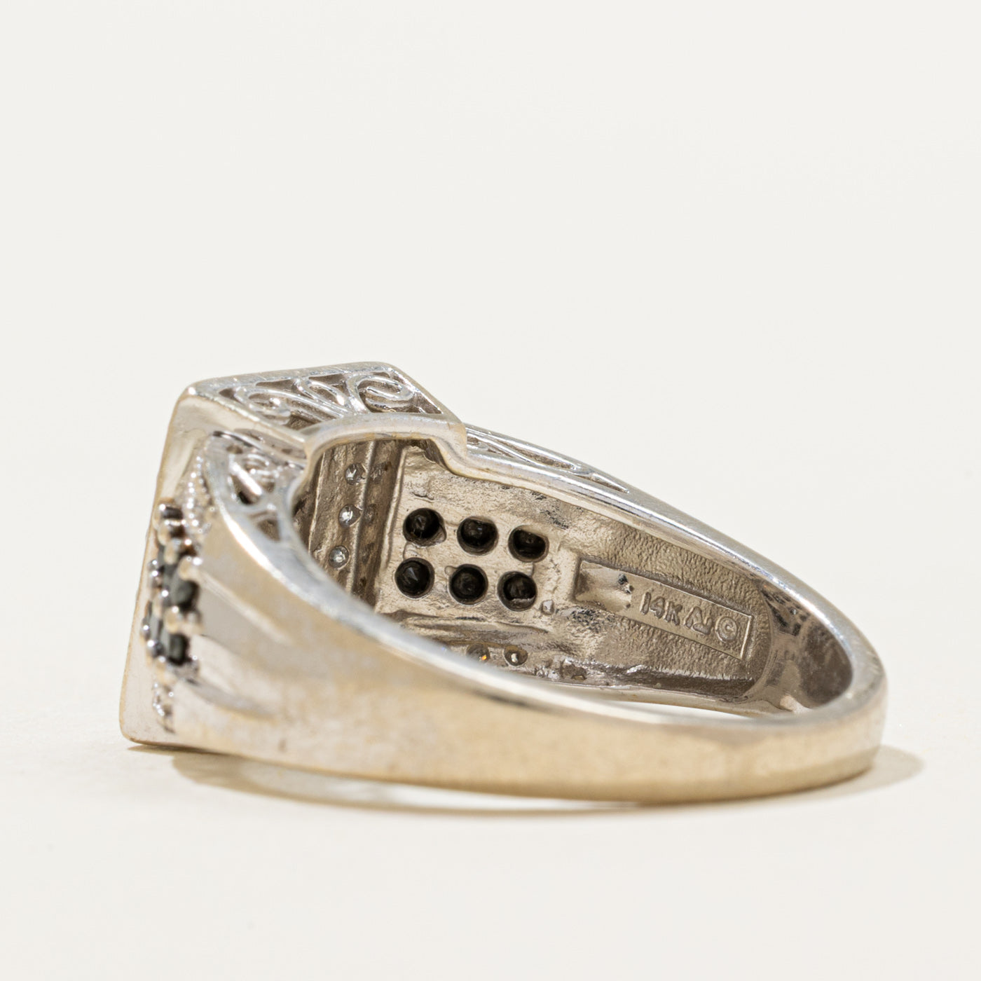 Black & White Diamond Grid Ring | 0.29ctw | SZ 7