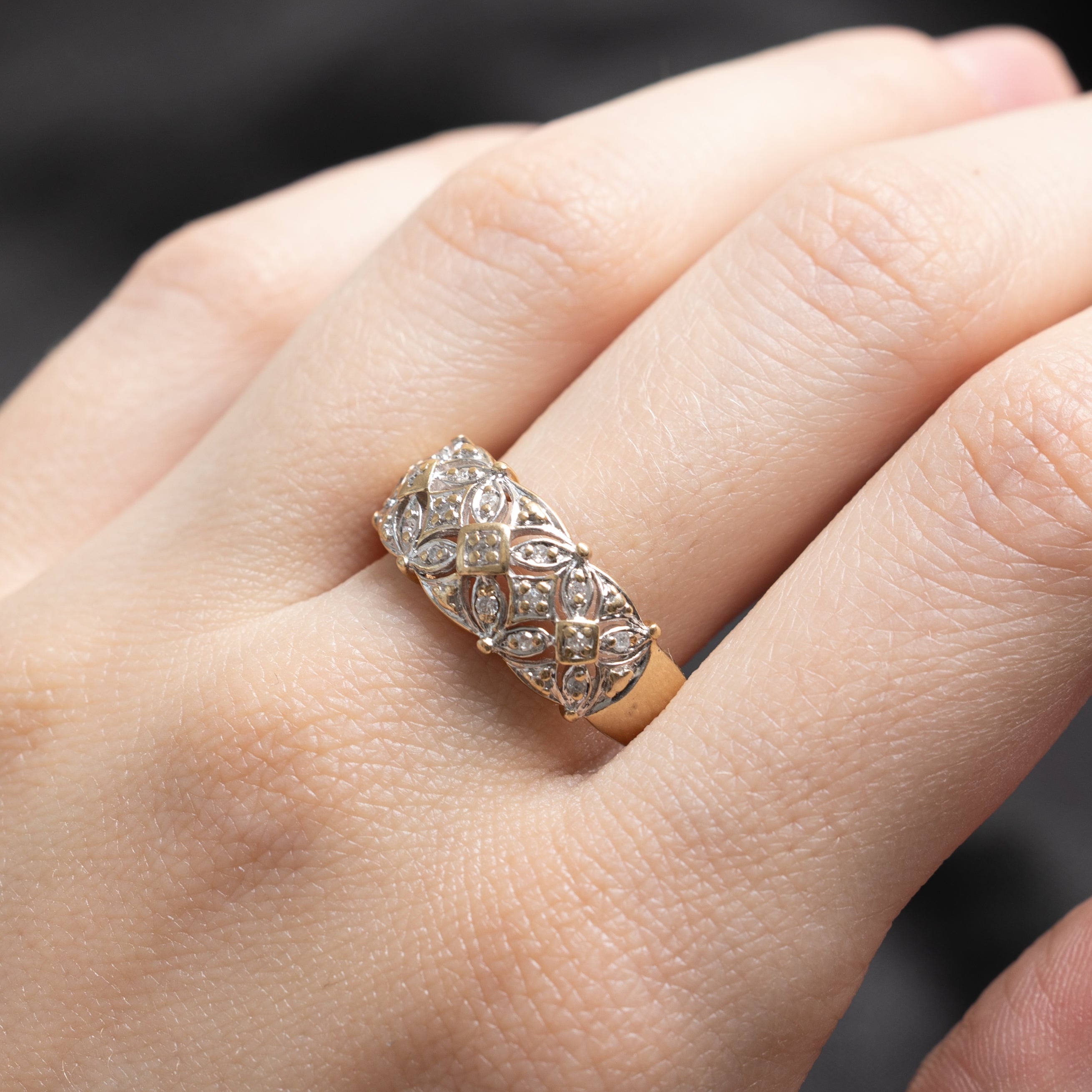 Diamond Openwork Ring | 0.07ctw | SZ 9