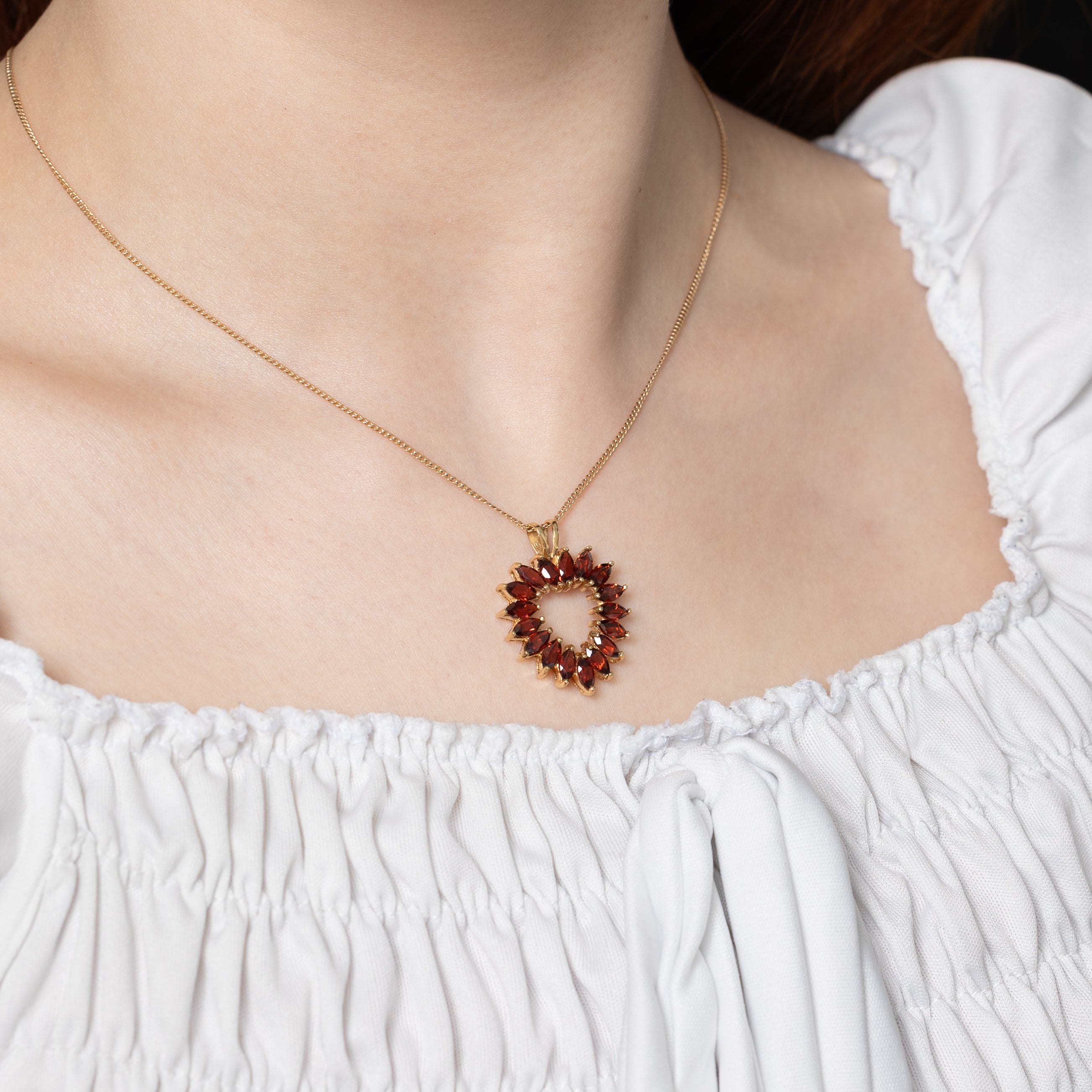 Garnet Heart Pendant | 3.40ctw