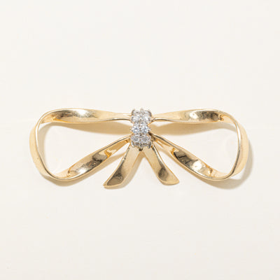Diamond Bow Brooch | 0.25ctw