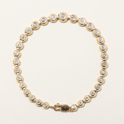 Bezel Set Diamond Tennis Bracelet | 12.50ctw | 7.5