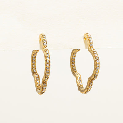 Diamond Club Hoop Earrings | 0.25ctw