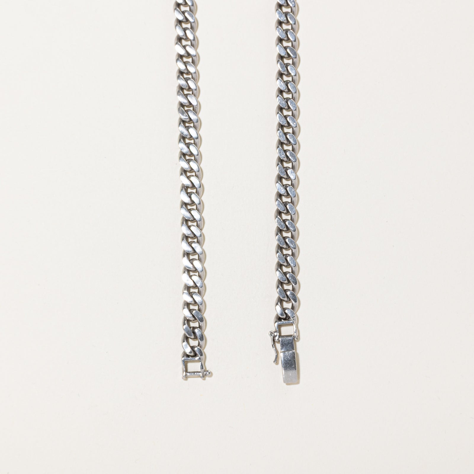 Japanese 850 Platinum Curb Link Chain | 6.75mm | 23.5"