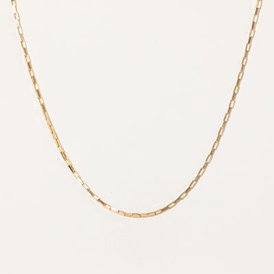 10k Yellow Gold Cable Link Chain | 15.75